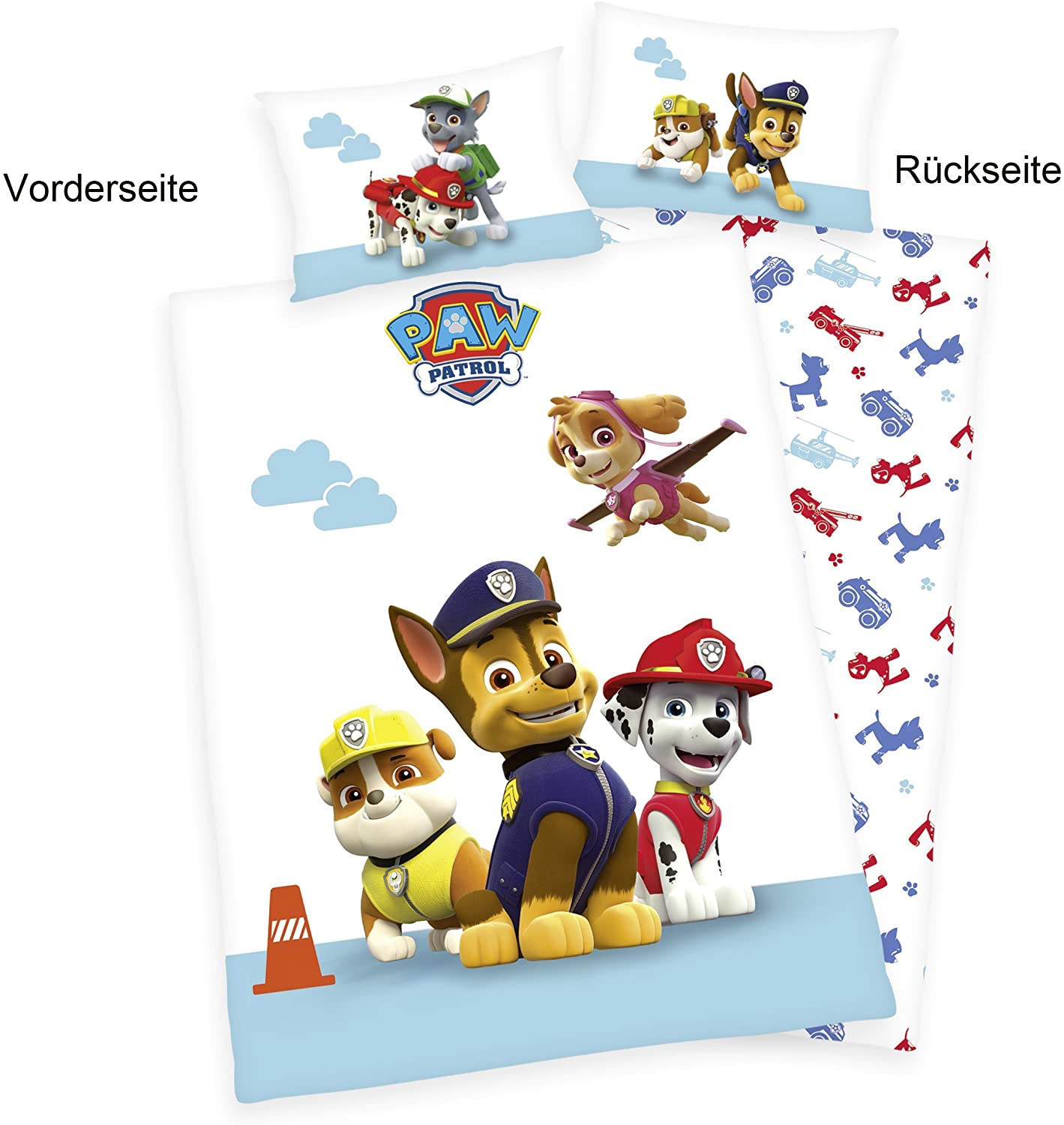 Paw Patrol - Bettwäsche - Renforcé - 40 x 60 / 100 x 135 cm Paw Patrol - Bettwäsche - Renforcé - 40 x 60 / 100 x 135 cm